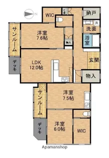 静岡県浜松市中央区蜆塚1丁目【一戸建】の間取り