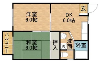 グリーンハイムB【2階】の間取り