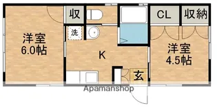 水上荘【101号室】の間取り