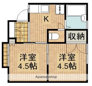 コーポみどり【202号室】の間取り