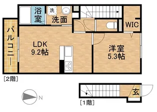 ハルモニア【2階】の間取り