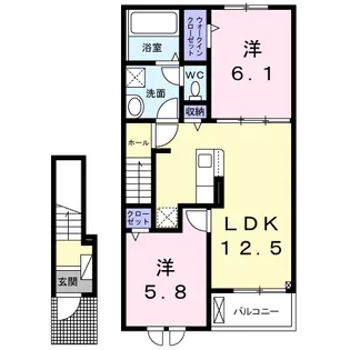 メゾン・ド・エクセレンスⅦ B【2階】の間取り