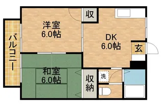 ハイツカトレアA【1階】の間取り