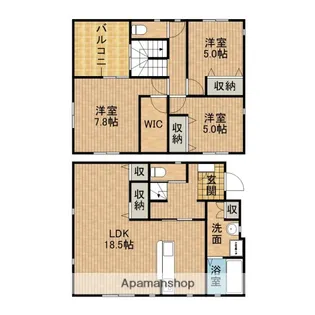 静岡県浜松市中央区篠ケ瀬町【一戸建】の間取り