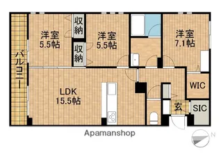 シャーメゾングレイス【2階】の間取り