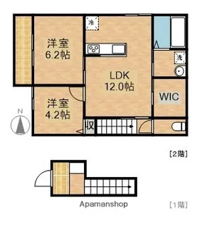 LA VIE坪井町【2階】の間取り