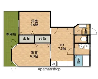 シャン・ド・ヴェール B【1階】の間取り