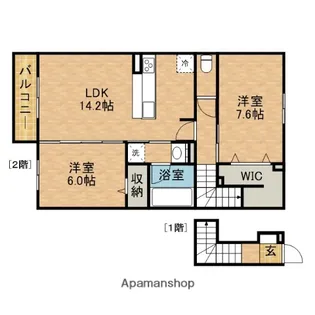 D CREST 高柳【205号室】の間取り