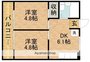 SAIKI7 B【2階】の間取り