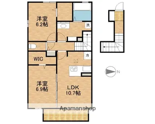 仮)D−ROOM加茂【2階】の間取り