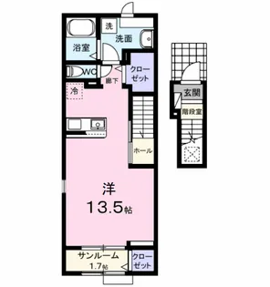ブライトガーデン旭 Ⅰ【2階】の間取り