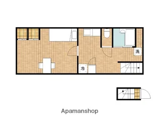 アリエッタ延久Ⅲ【203号室】の間取り
