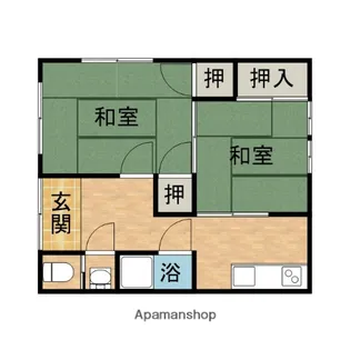 大倉アパート【1階】の間取り