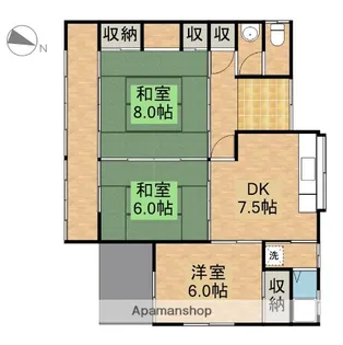静岡県湖西市新居町中之郷【一戸建】の間取り