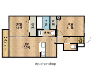 ウィット築地【1階】の間取り