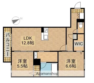 グランディア古川【2階】の間取り
