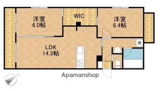 オークセレーノ【1階】の間取り