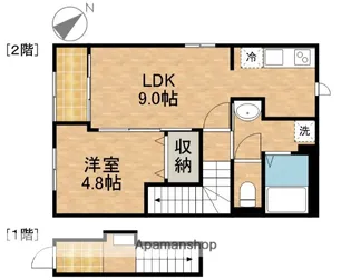 仮)シェルル・スターテラス貴布祢【2階】の間取り