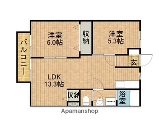ベルデUⅡ【2階】の間取り