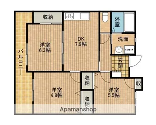 蓬莱ビル【3階】の間取り