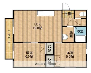 サンハイムB【2階】の間取り