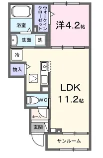メヌエット【1階】の間取り