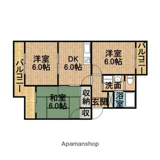 マンションサザンⅡ【5階】の間取り
