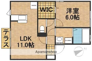 クローバーハウス【1階】の間取り