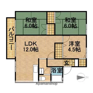 レインボーホーム【2階】の間取り