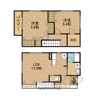 アロウ蔵小路【1階】の間取り
