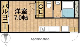 西浦コーポ【1階】の間取り