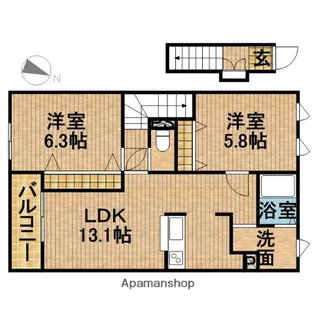アメジスト【2階】の間取り