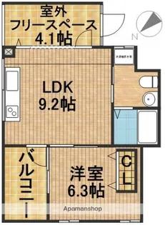 VILLA COZY【3階】の間取り