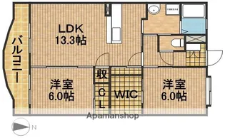 エクレール【102号室】の間取り