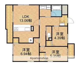 アートピア西都台【2階】の間取り