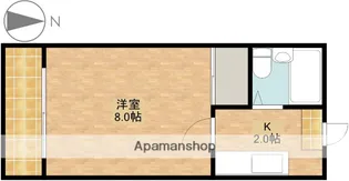 1Kの間取り画像