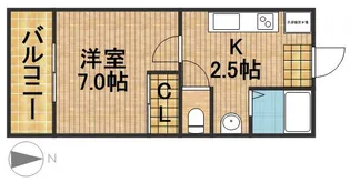 マウンテンⅦ【201号室】の間取り