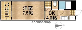 リバティ東伊場【402号室】の間取り