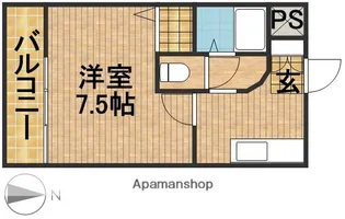 T−SQUARE【122号室】の間取り