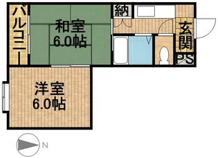 オスカーマンション【6階】の間取り