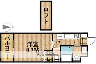 サウスルーム三島【1階】の間取り