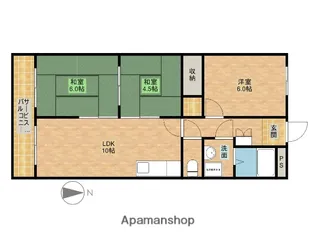 ユニゾン常盤【703号室】の間取り