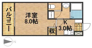 ハイム千早【1階】の間取り