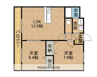 カークス【3階】の間取り