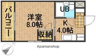 プリシティ幸【301号室】の間取り