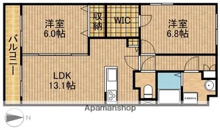 グランストーク中野町【2階】の間取り
