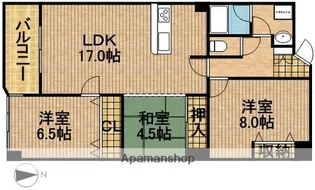 ロイヤルメゾン小豆餅【3階】の間取り