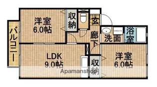 VILLA LOUNIE【1階】の間取り