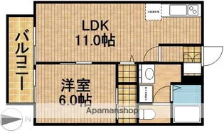 エスポワール久米A【2階】の間取り