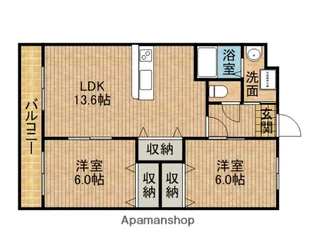 グローリアスⅡ【2階】の間取り